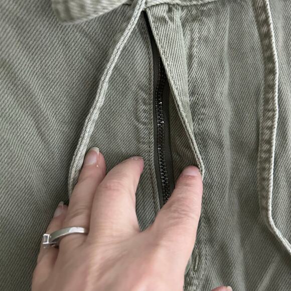 Madewell Women's Superwide Leg Airy Denim Drawstring Jeans Green 30 New - Picture 5 of 11